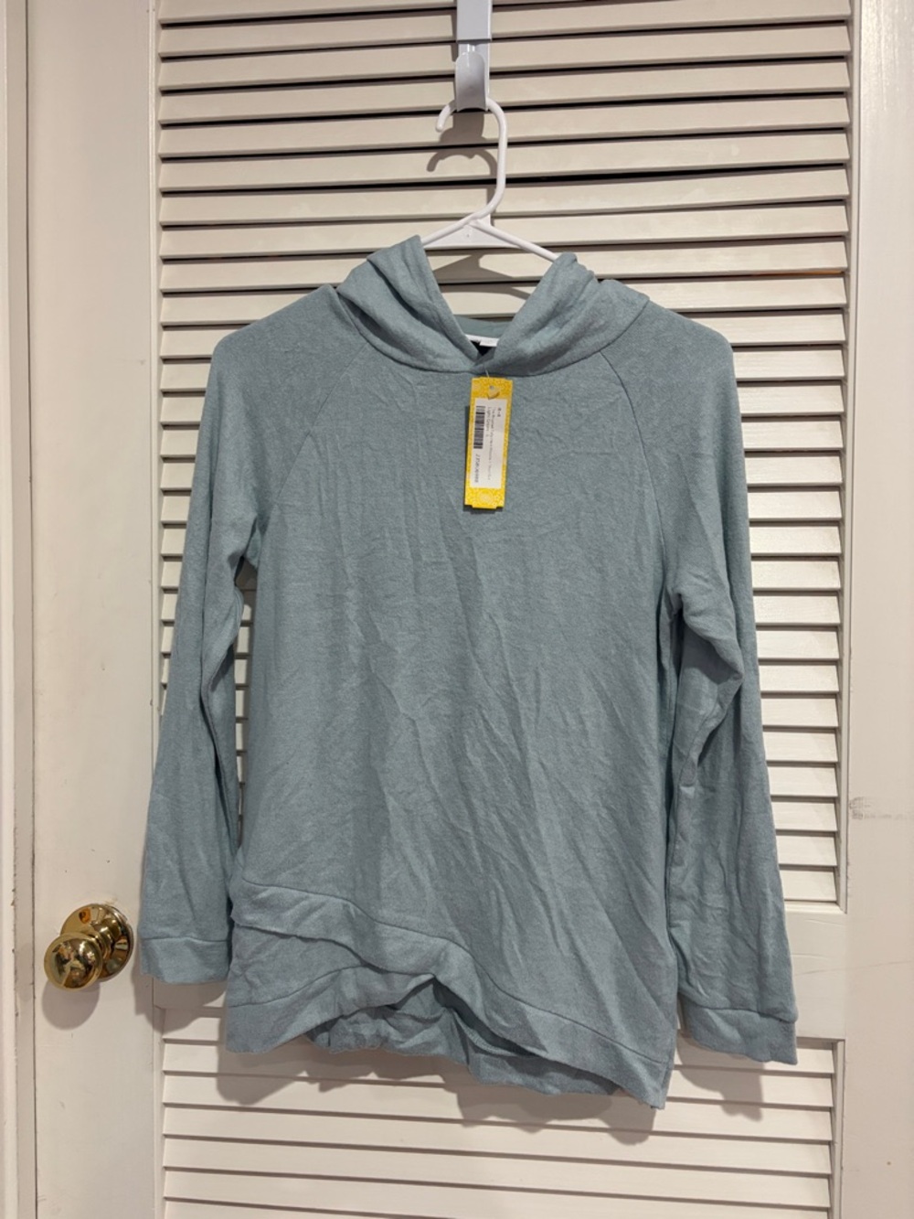 Kids Lightweight Hooded Pullover Sweatshirt in Light Blue